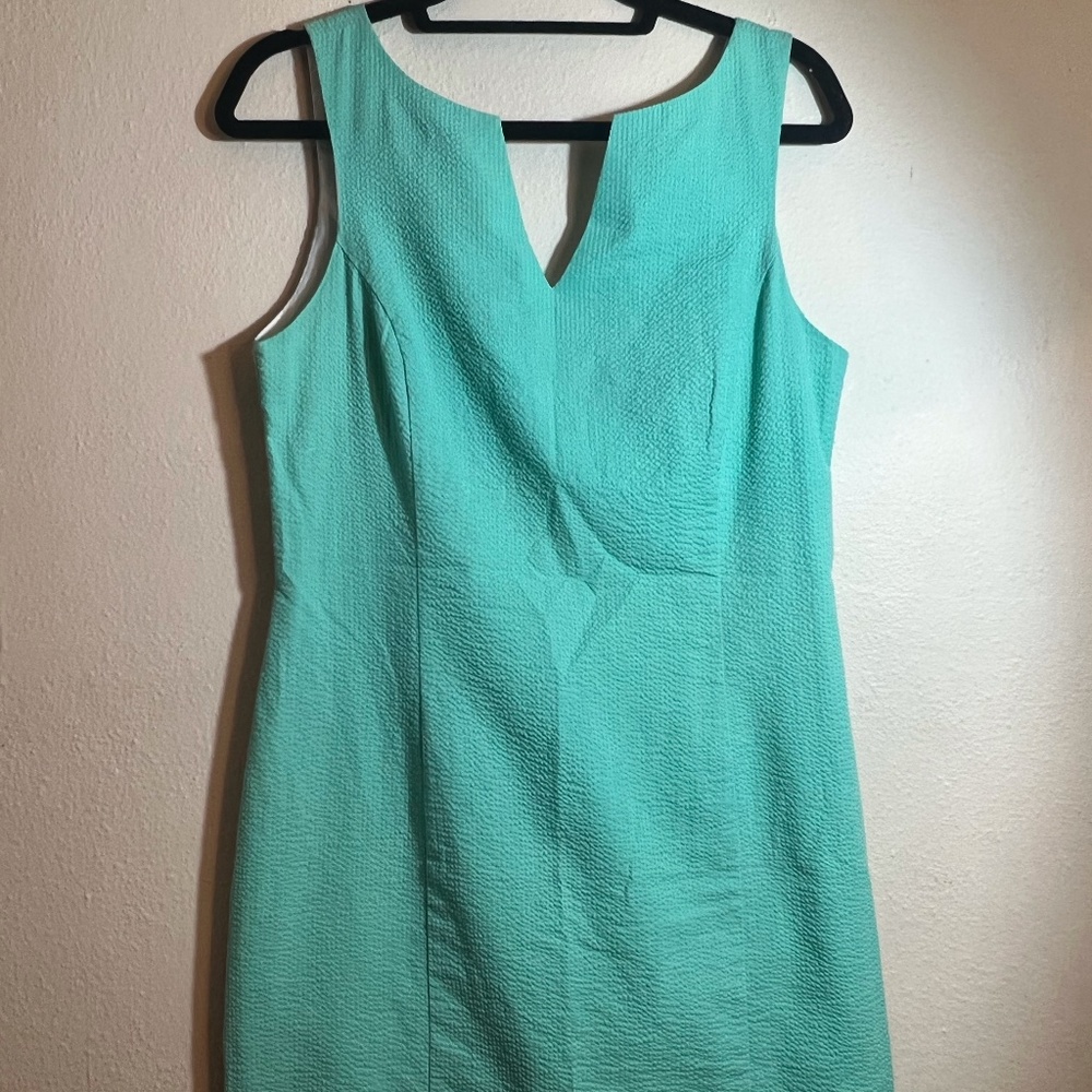Lauren James Seersucker lime green dress